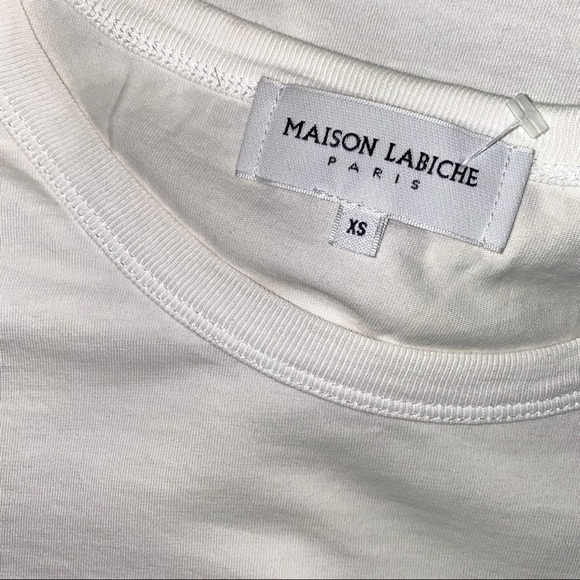 Maison Labiche White LA Hand Sign T-Shirt - Picture 4 of 4